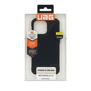 iPhone 15 Pro Max Rugged MagSafe Case Black UAG Metropolis LT Shockproof